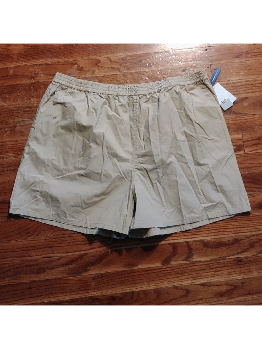 BP. Athletic Shorts Women 1X Beige Nougat Cotton Pull On Pockets Lounge